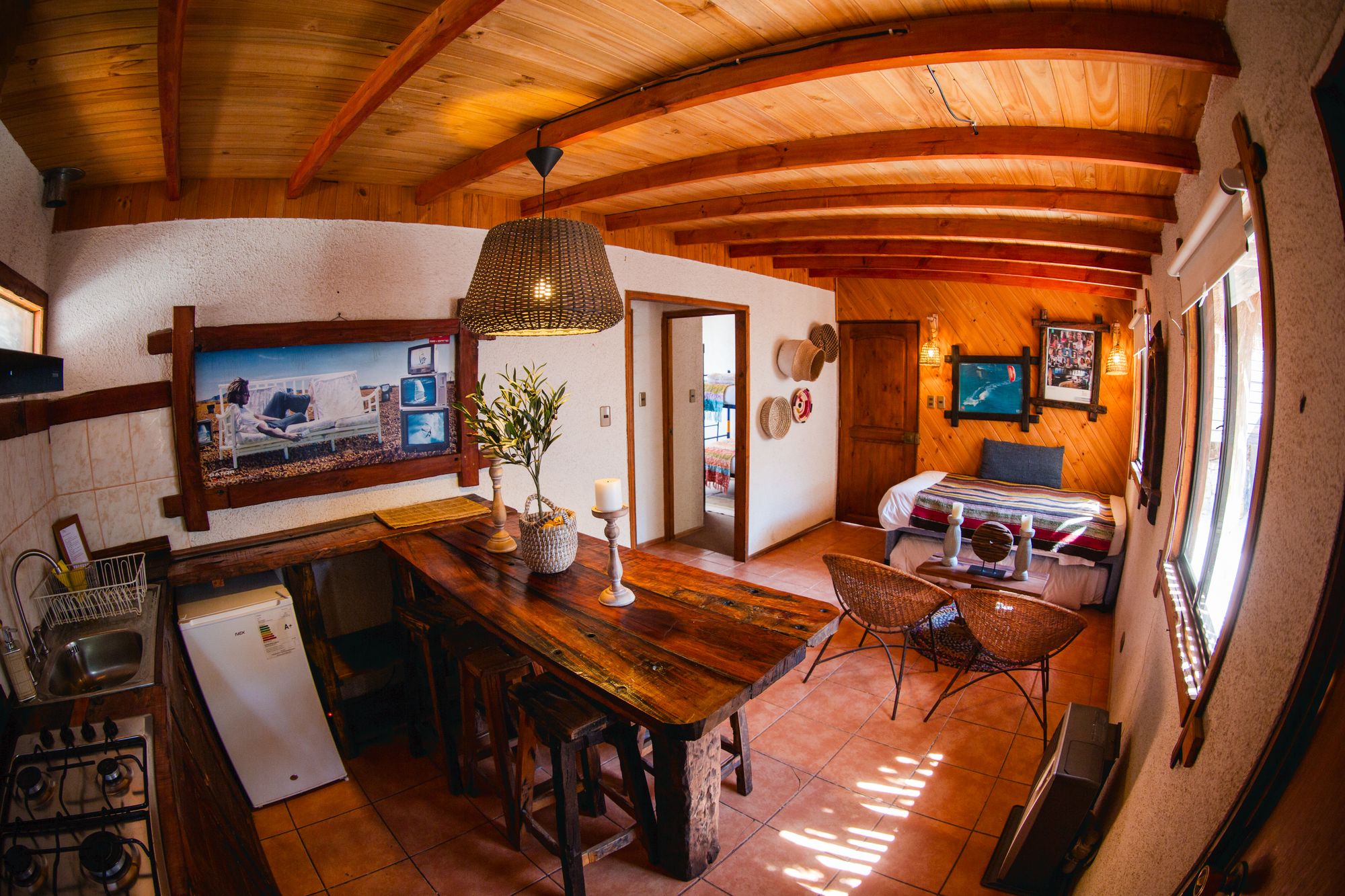 Living, comedor y dormitorio